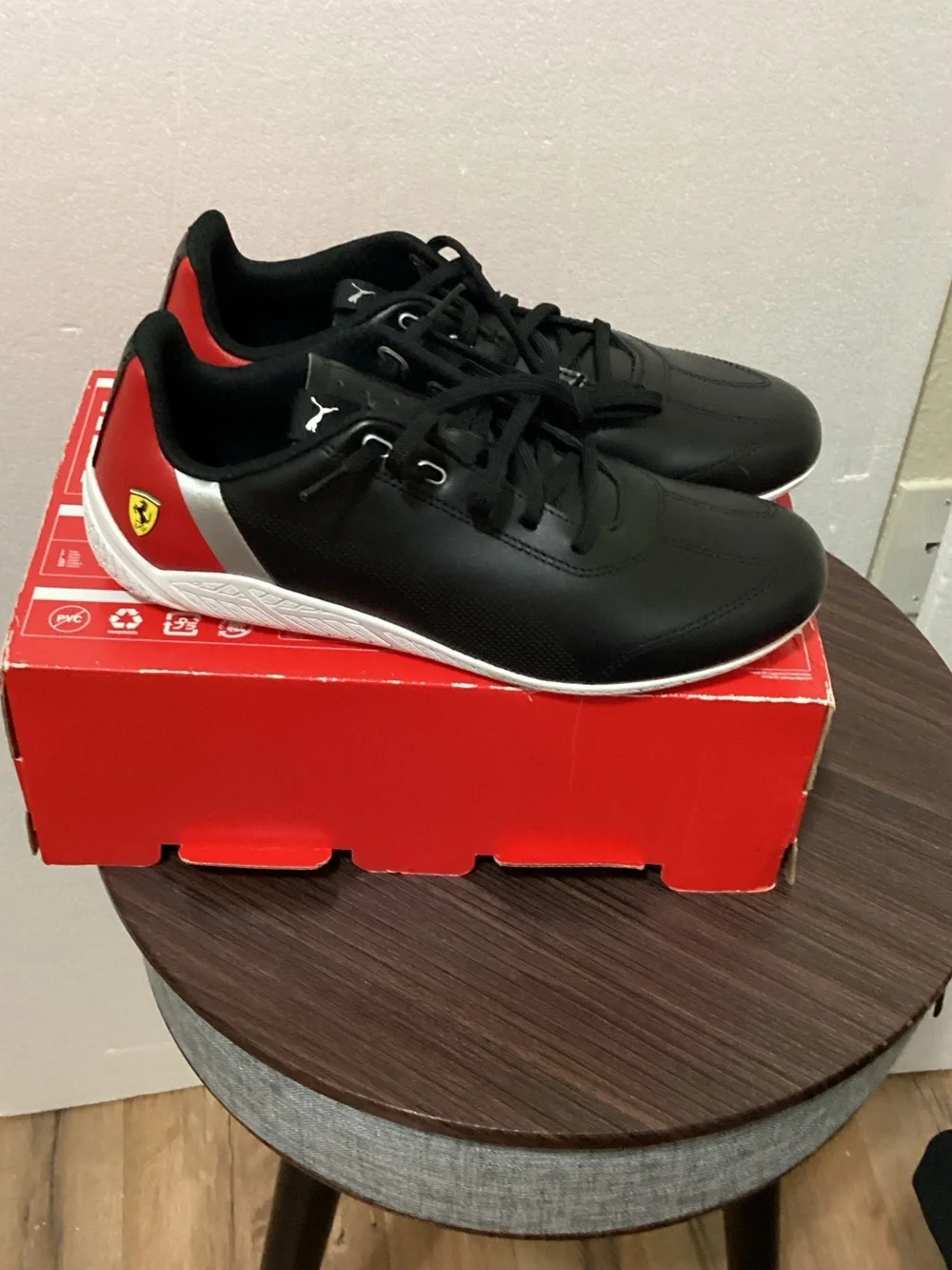 Puma Black Low-Profile Lace-Up Sneakers